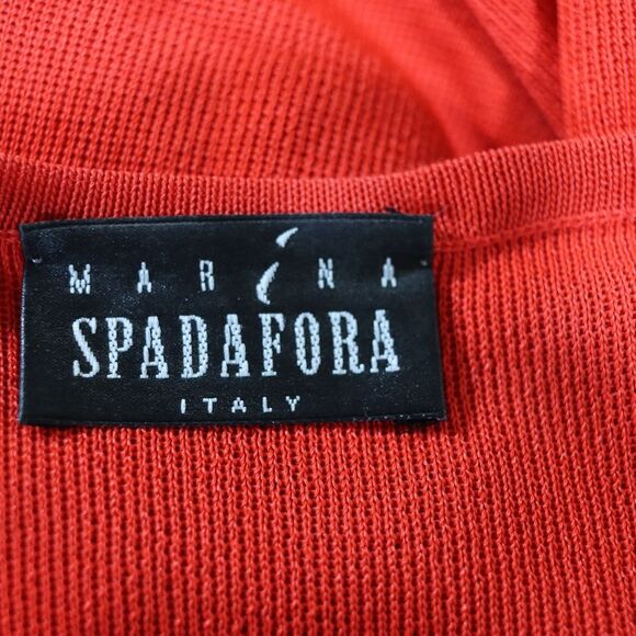 Marina Spadafora Red Fringe Mini Dress Large High Fashion Italy Statement - Picture 8 of 12